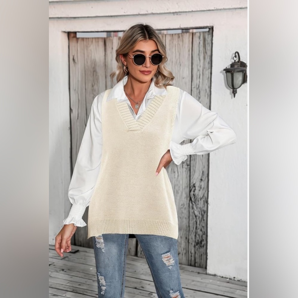 Cream Sweater Vest